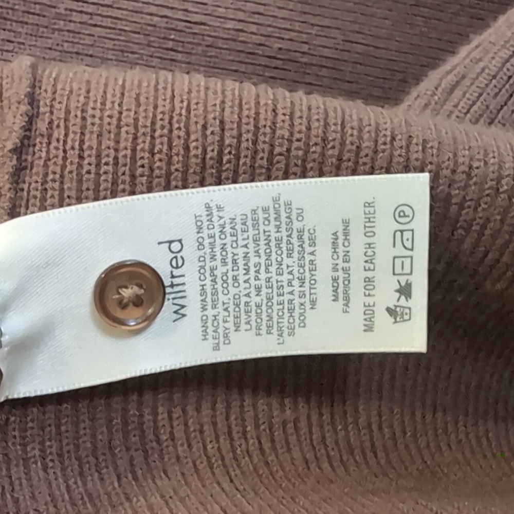 Wilfred Aritzia Cove Sweater Dress Womens Size Large Long Sleeve Collared Fall - Picture 15 of 16